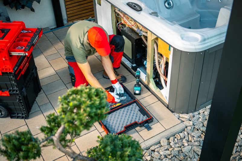 Electrical components being checked